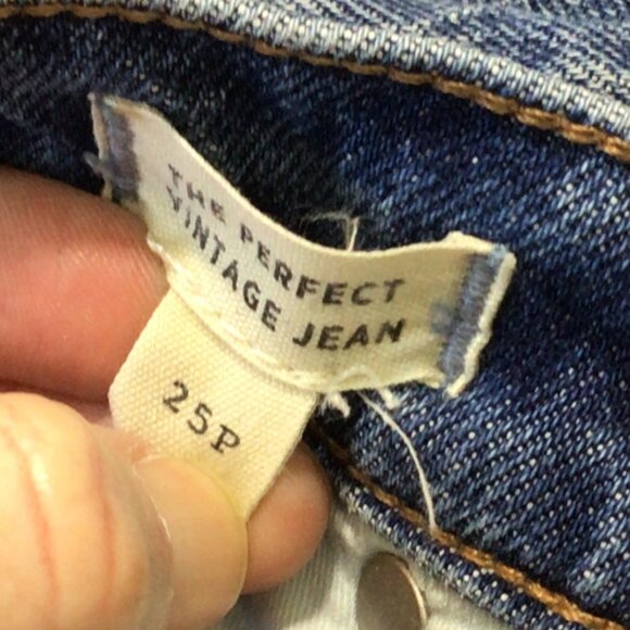 Madewell The Perfect Vintage Jean Blue Jeans Frayed Ends Petite - Picture 4 of 14